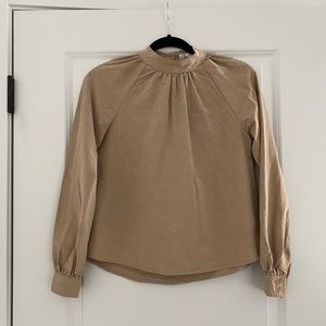 EVIDNT tan blouse